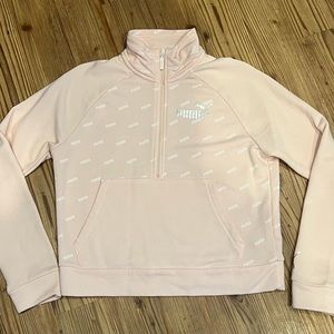 Like New! Size Small pink Puma cropped sweater
